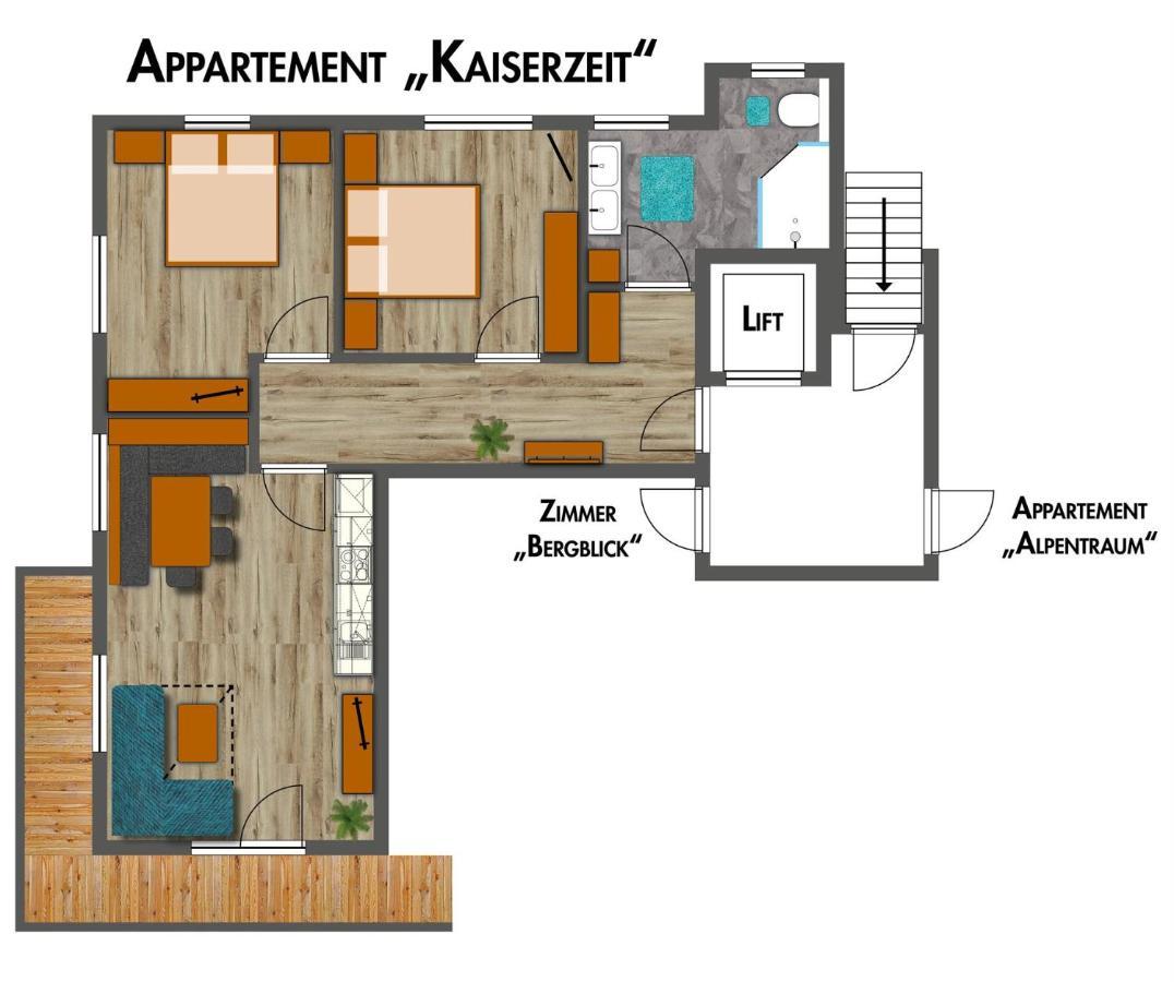 Appartement Pension Auhof Going am Wilden Kaiser Exterior photo